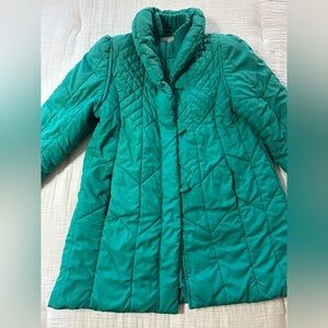 Vintage Saxton Hall Winter Puffer Coat Teal Green